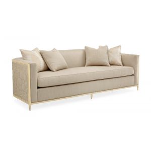 Caracole - Classic Ice Breaker - Metal Wrapped Bench Cushion Sofa - Beige - UPH-417-211-A
