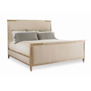 Caracole - Classic Nite In Shining Armor - Gold Frame Upholstered King Bed - CON-KINBED-008
