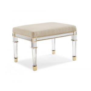 Caracole - Classic Silver And Gold - Velvet Bench - CLA-016-083