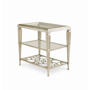 Caracole - Classic Social Connections - 3 Shelf Side Table with Glass Top - CON-SIDTAB-015