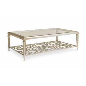 Caracole - Classic Socialite - Coffee Table with Fretwork Shelf - CON-COCTAB-014