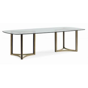 Caracole - Modern Artisan Remix Double Pedestal Glass Top Table - M112-019-203