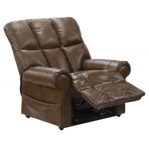 Catnapper - Stallworth Power Lift Full Lay-Out Chaise Recliner in Chestnut - 4898