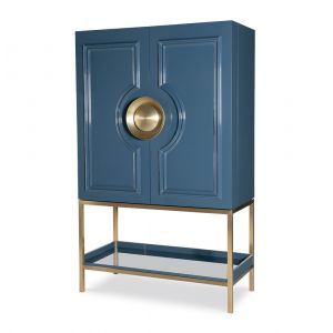 Century Furniture - Cadence Blue Bar Cabinet - Blue - CAB-462