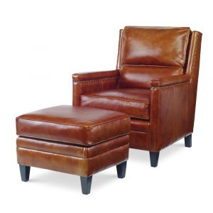 Century Furniture - Bernard Chair & Ottoman - PLR-13CO-RUSSETT