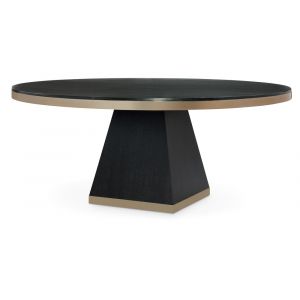 Century Furniture - Corso Black Cerused, Champagne Corso 72 Round Dining Table - C1H-307