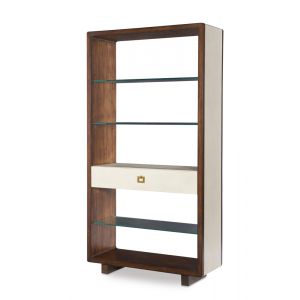 Century Furniture - Curate - Canvas Open Bookcase-Ivory - CT3013-IV