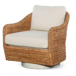 Century Furniture - Curate - Pompano Swivel Lounge Chair-Natural/Flax - CT2105-NT-FL