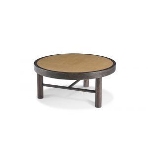 Century Furniture - Grand Tour Furniture Dark Cerused, Natural Raffia Aster Cocktail Table - Large - SF6199L