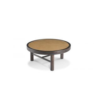 Century Furniture - Grand Tour Furniture Dark Cerused, Natural Raffia Aster Cocktail Table - Small - SF6199S