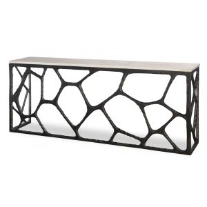 Century Furniture - Grand Tour Furniture Oil rubbed bronze, White Zane Console Table - SF6129