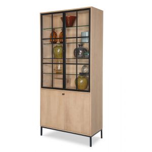 Century Furniture - Grand Tour Furniture Natural Oak Open Sky Tall Display Cabinet - Natural - SF6161