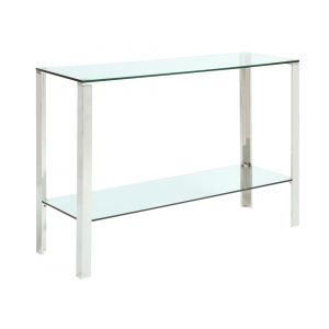 Chintaly - 14 X 43 Glass Top And Base With Glass Shelf Sofa Table - 5080-ST