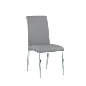 Chintaly - Alexis Rolled Back Chair in Grey (Set of 4) - ALEXIS-SC-GRY