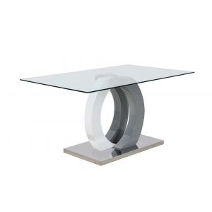 Chintaly - Becky Contemporary Glass Top Dining Table - BECKY-DT