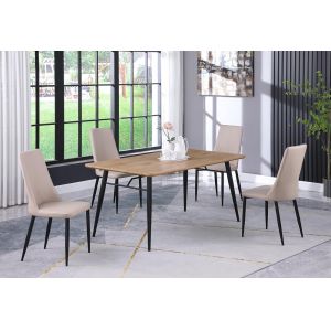 Chintaly - Bridget - Modern Dining Set w/ Wooden Table & Chairs - BRIDGET-5PC