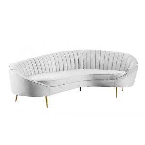 Chintaly - Dallas Modern Upholstered Chaise-Style Sofa w/ Pet & Stain Resistant Fabric - DALLAS-SFA-GRY