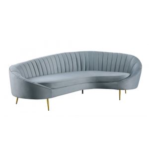 Chintaly - Dallas Modern Upholstered Chaise-Style Sofa w/ Pet & Stain Resistant Fabric - DALLAS-SFA-TEAL
