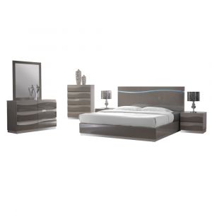 Chintaly - Delhi - Contemporary  King Size Bedroom Set - DELHI-KING-4PC