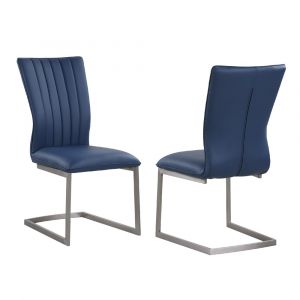 Chintaly - Eileen Channel Back Cantilever Side Chair - (Set of 2) - EILEEN-SC-BLU