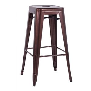 Chintaly - Galvanized Steel Bar Stool Red Copper (Set of 4) - 8015-BS-COP