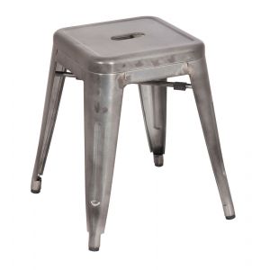 Chintaly - Galvanized Steel Side Chair (Set of 4) - 8018-SC-GUN
