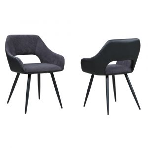 Chintaly - Henriet Contemporary Open-Back Side Chair - (Set of 2) - HENRIET-SC-GRY