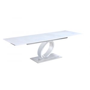 Chintaly - Lanna Modern Extendable Marble Dining Table w/ �O'' Ring Base - LANNA-DT