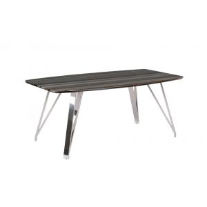 Chintaly - Leslie Contemporary Dining Table w/ Marbleized Top - LESLIE-DT