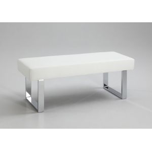 Chintaly - Linden White Long Bench - LINDEN-BCH-WHT