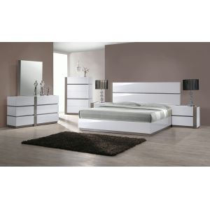Chintaly - Manila King Size 6 Piece Bedroom Set - MANILA-BED-KG_NS-R_NS-L_DRS_MIR_CHT