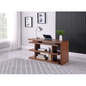 Chintaly - Motion Home Office Desk w/ Shelves - 6915-DSK-WAL