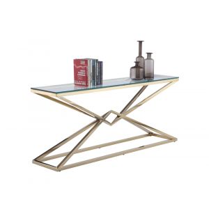 Chintaly - Rectangular Sofa Table With 12Mm Glass Top - 7616-ST