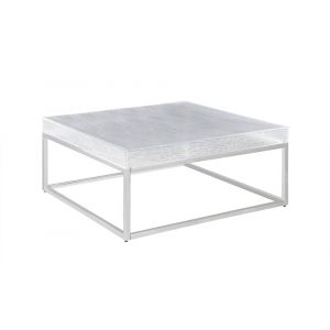 Chintaly - Valerie Contemporary Square Cocktail Table w/ Acrylic Top & Steel Frame - VALERIE-CT-SQ