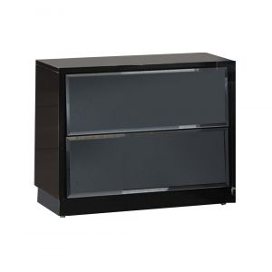 Chintaly - Contemporary Venice 2 Drawers Night Stand - VENICE-NS