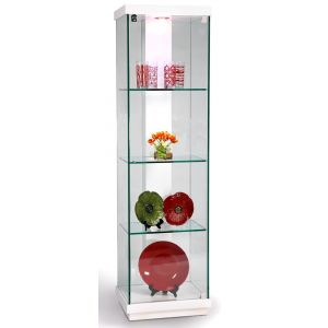 Chintaly - White Accent Glass Curio - 6633-CUR