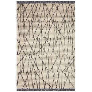 Chris Loves Julia x Loloi - Alice Cream / Charcoal 3'-8