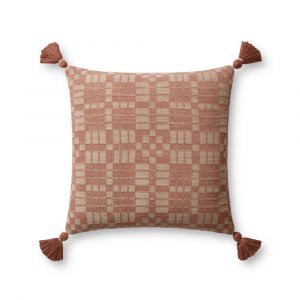 Chris Loves Julia x Loloi - Ellery Clay 18'' x 18'' Cover w/Down Pillow - DSETPCJ0017CG00PIL1