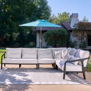 Classic Home - Aria Outdoor 4pc Sectional Black - 53051459