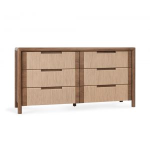 Classic Home - Corda Oak Veneer 6Dwr Dresser Nut Brown/Natural - 52004148