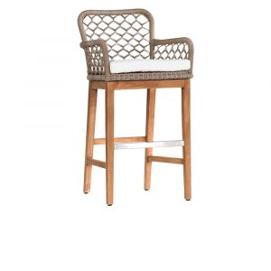 Classic Home - Paulo Outdoor Bar Stool Gray - Seat Height 27