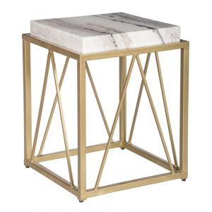Coast To Coast - Accent Table in White and Gold - 15242