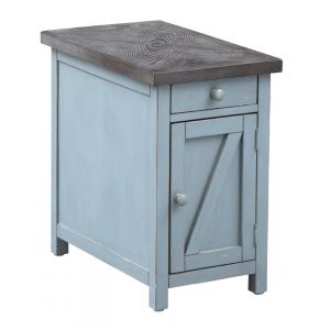 Coast To Coast - Bar Harbor One Drawer One Door Chairside Cabinet in Bar Harbor Blue - 40307