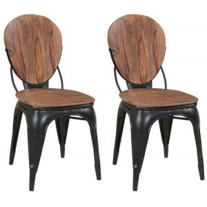Coast To Coast - Bradford Dining Chairs in Brown / Black - (Set of 2) - 53454
