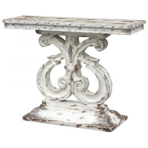 Coast To Coast - Console Table in Stafford Aged Ivory & Brown - 40206