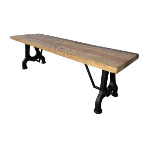 Coast to Coast Imports - Industrial Style Solid Wood and Iron Dining Bench - 73385