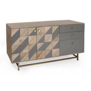 Coast to Coast -  Two Door Three Drawer Credenza - Diversion Natural & Cement - 69235