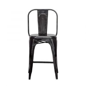 Coast to Coast - Industrial Style Black Counter Height Dining Chair (Set of 2) - 92500