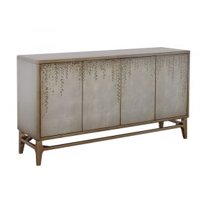 Coast to Coast - Lylah Transitional Dreamscape Gold Four Door Credenza with Silverleaf Finish - 90350