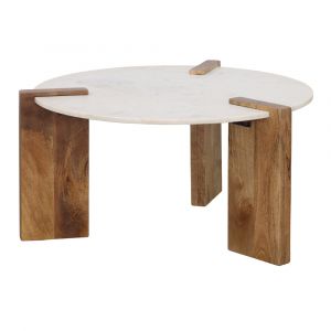 Coast to Coast - Emory - Miranda Transitional Emory Cocktail Table with Marble Top - 92546